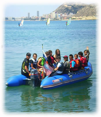 Water sports camp for kids in Spain